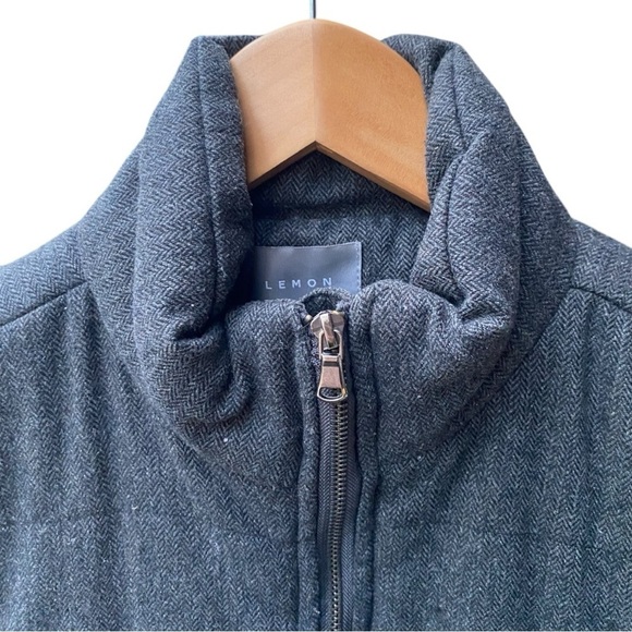 Lemon Tart Herringbone Quilted Vest I Size: S - Picture 3 of 8